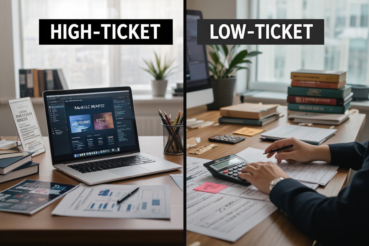 high-ticket vs low-ticket affiliate marketing