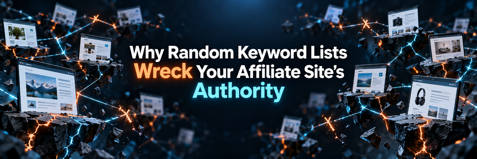 Banner: why random keyword lists wreck your affiliate site's authority