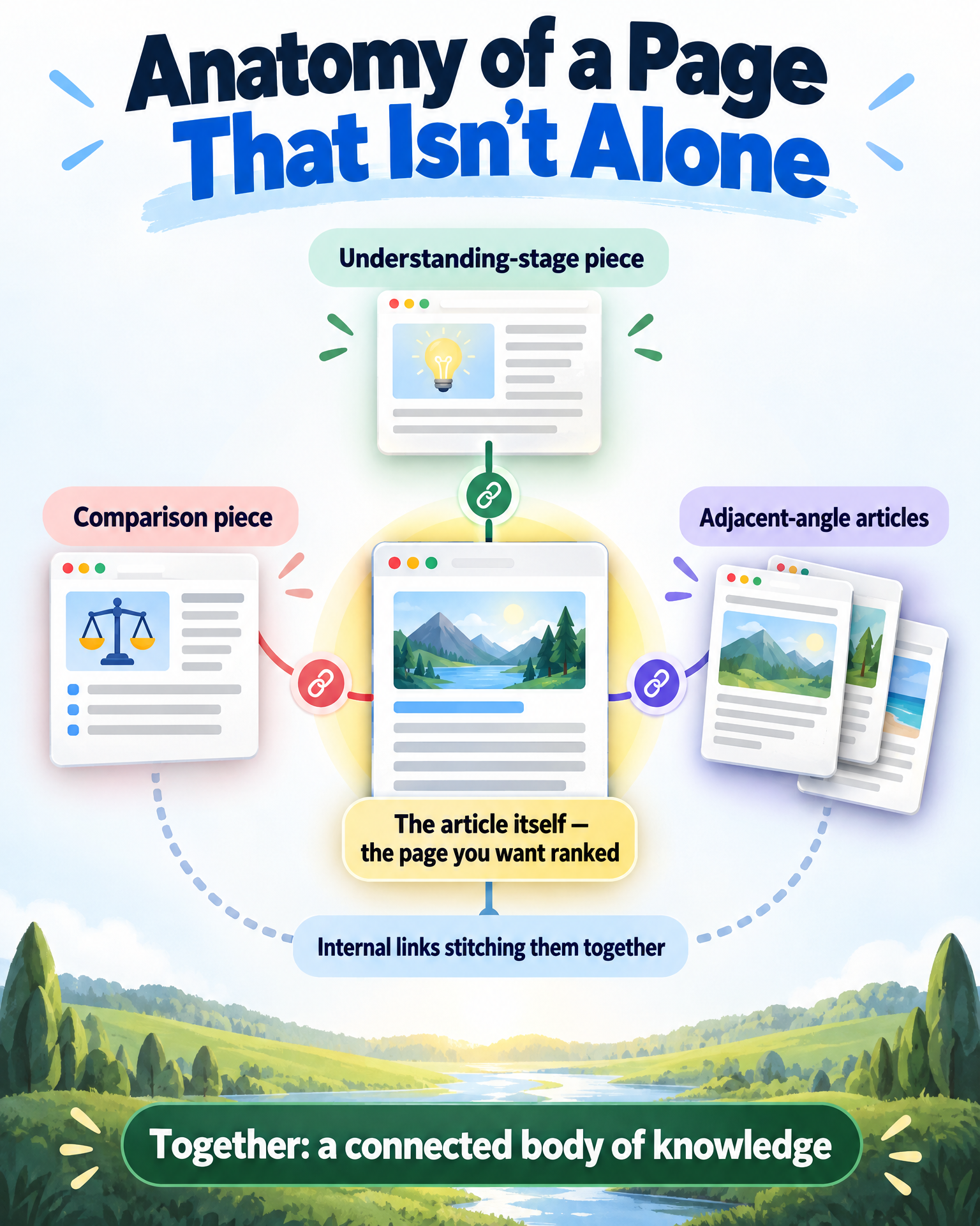 Anatomy of a lonely article infographic: why isolated content struggles to rank