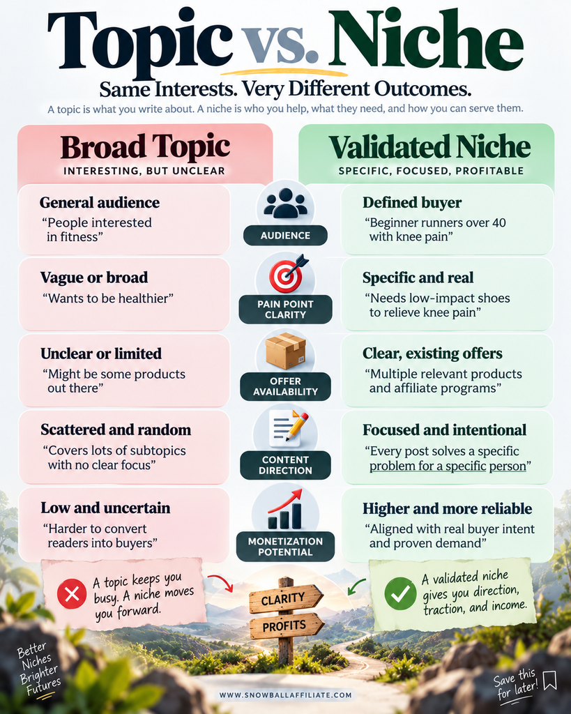 choose an affiliate niche