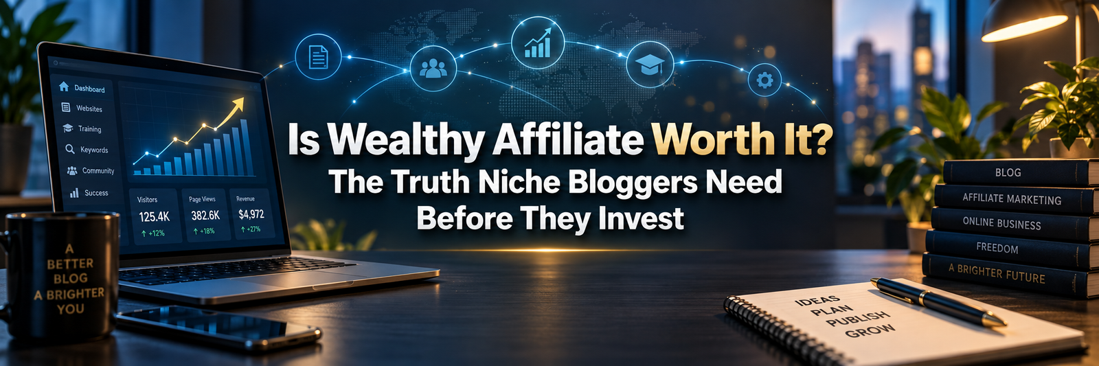 Is Wealthy Affiliate worth it for niche bloggers — review banner
