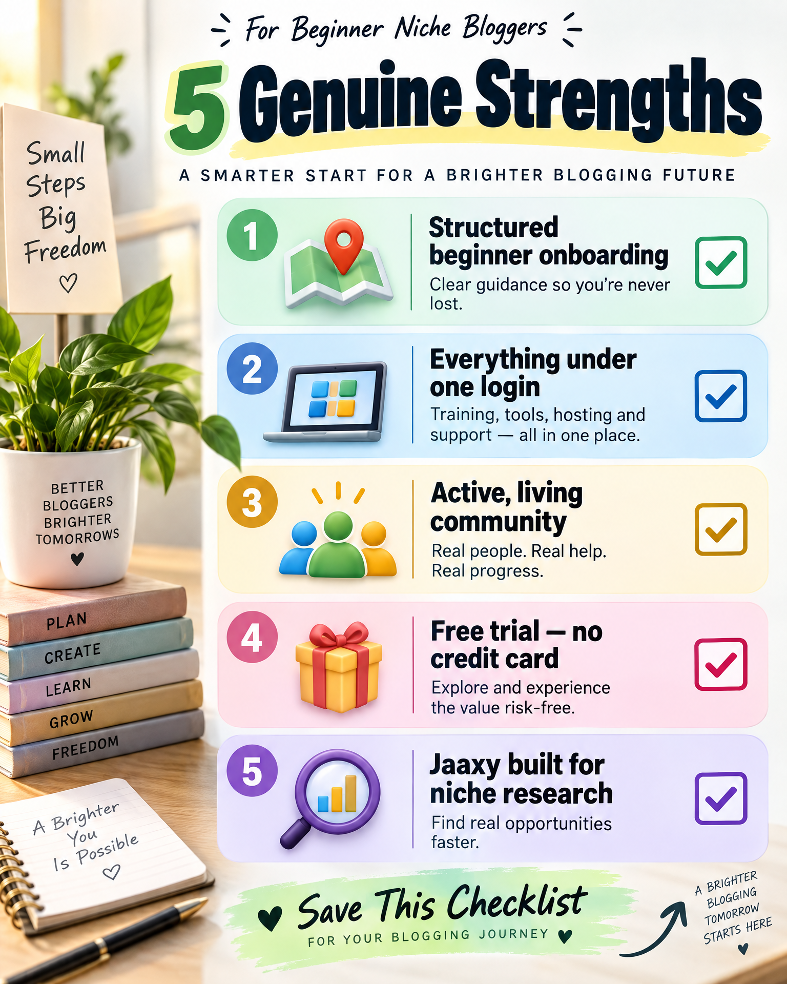 Five genuine strengths of Wealthy Affiliate for beginner niche bloggers