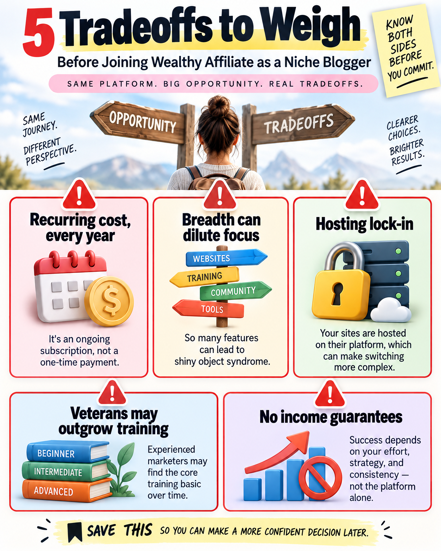 Five tradeoffs to weigh before joining Wealthy Affiliate