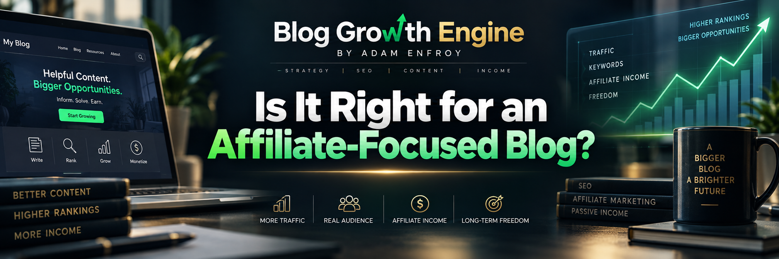 Blog Growth Engine review banner — Is Blog Growth Engine right for an affiliate-focused blog?