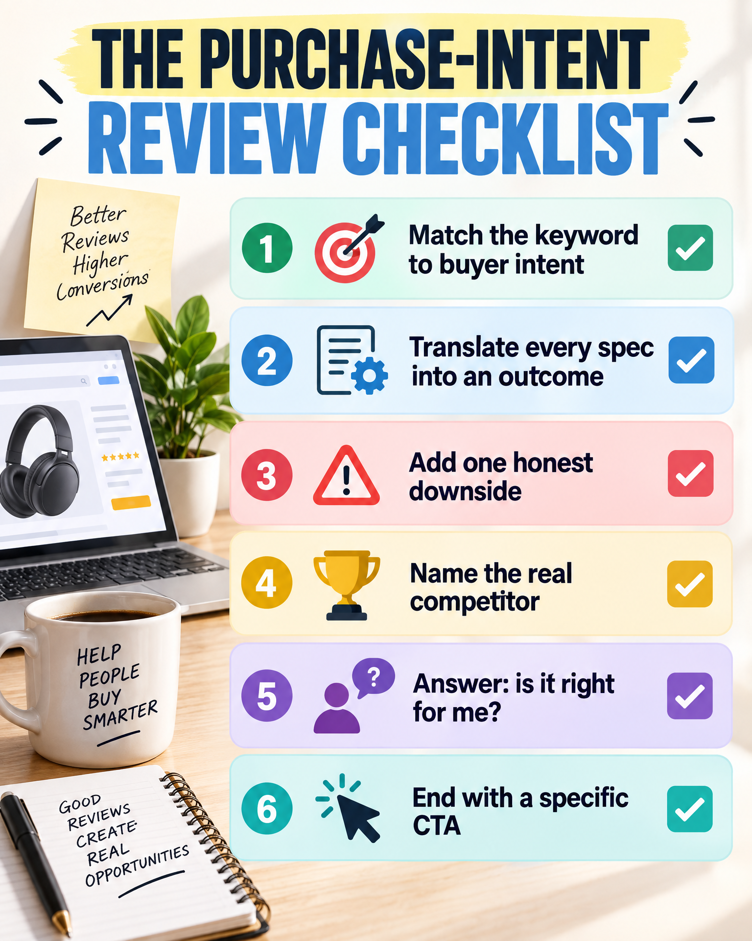 Infographic: the purchase-intent review checklist